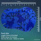 Disney and Pixar Elio eye patch size guide: 75 mm long, 54 mm wide