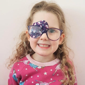 A child wearing an eye patch